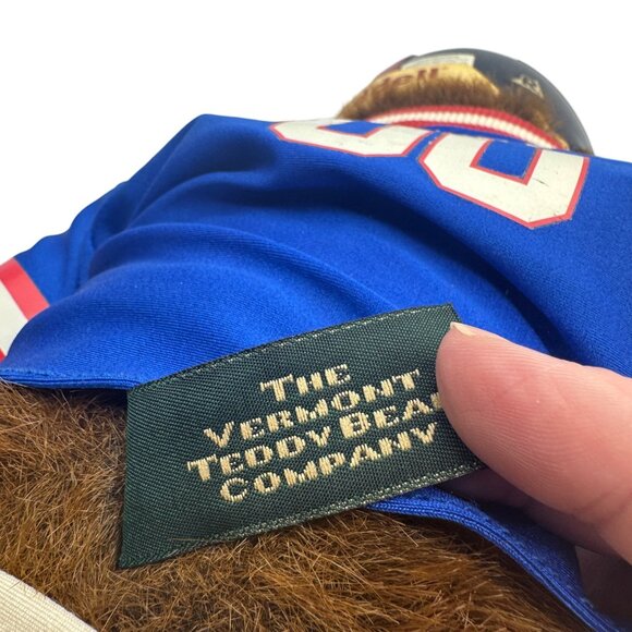 NFL Giants Teddy Bear With Helmet & Jersey By Vermont Teddy Bear Co. - Picture 4 of 9
